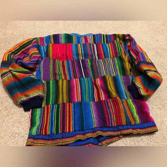 Vintage Hippie Festival Coat of Many Colors Jacket - Picture 2 of 3